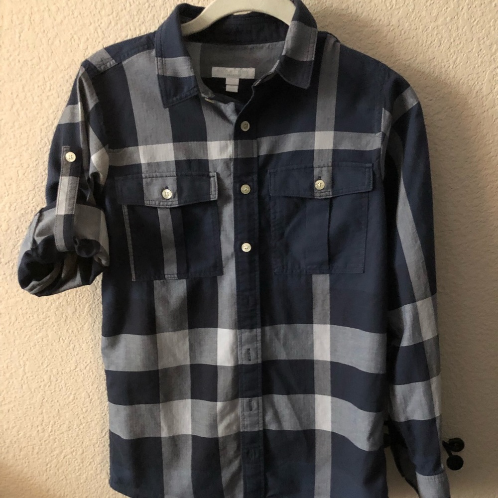 Burberry Boys Navy Blue Dress shirt (size Y14)